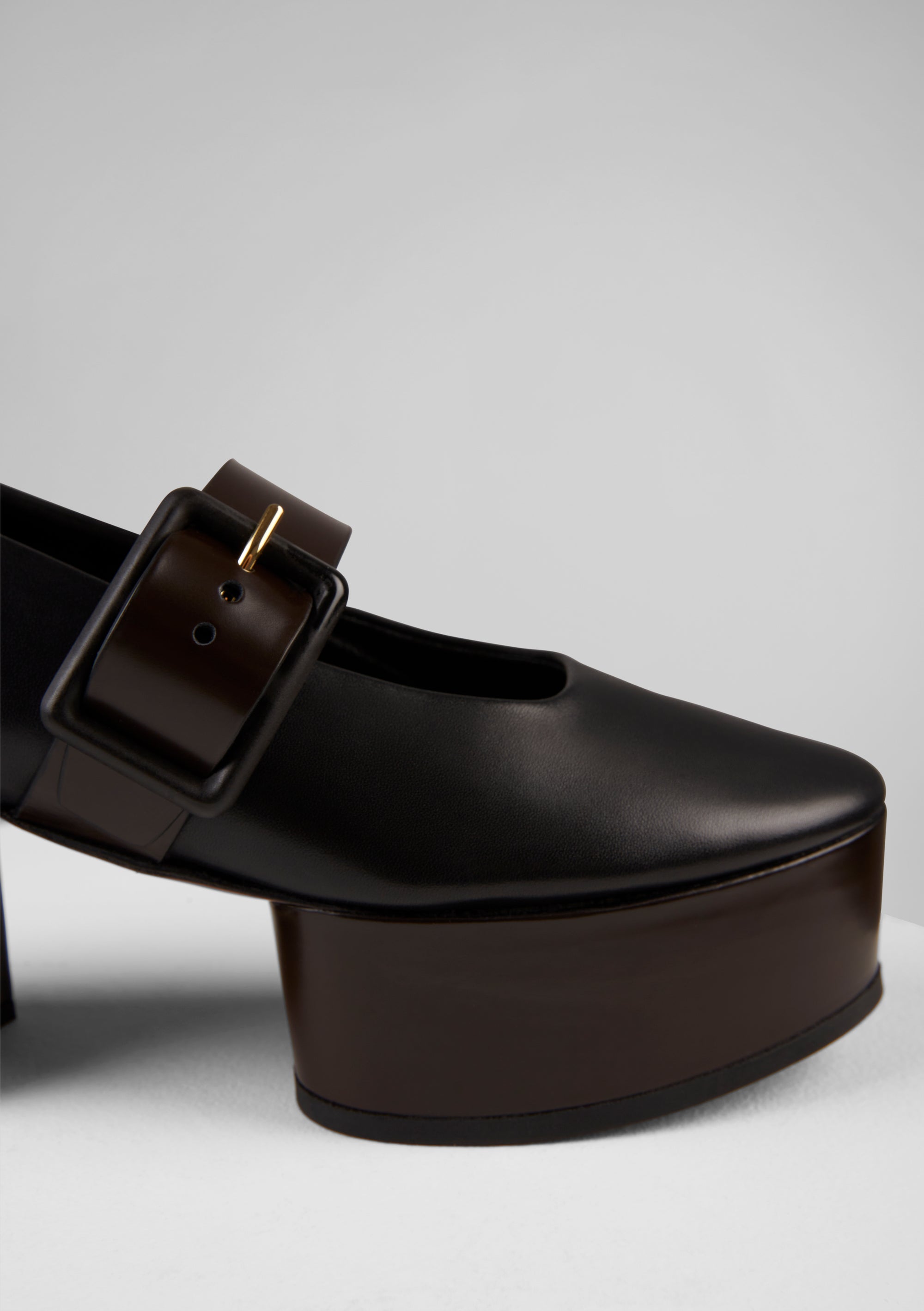 MYLA 玛丽珍鞋 黑拼棕色