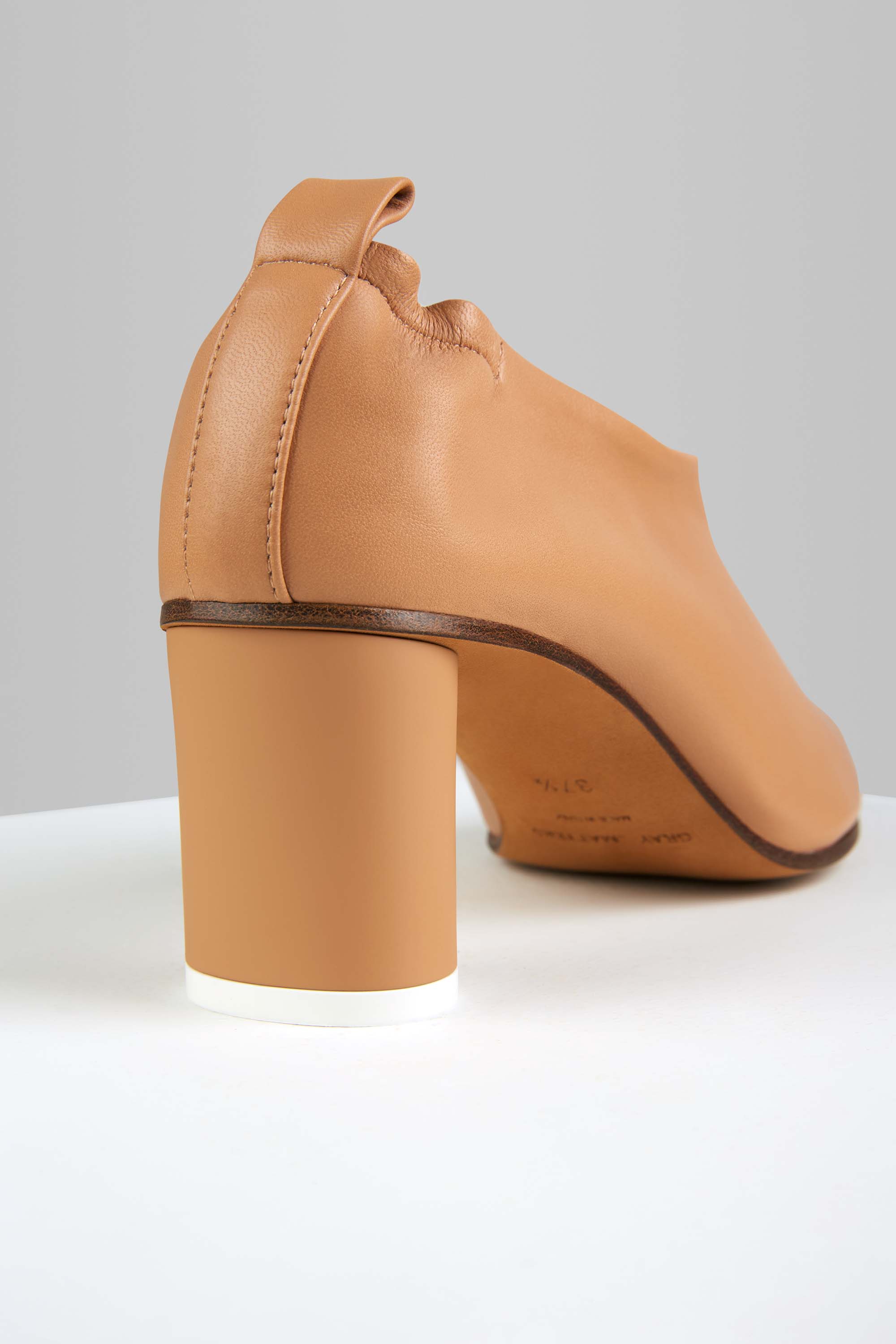 MICOL方头高跟鞋 驼色