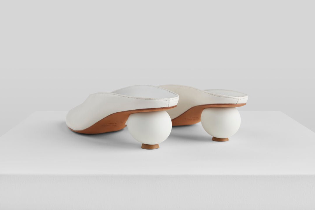 Egg Mules in Bianco - MILE7