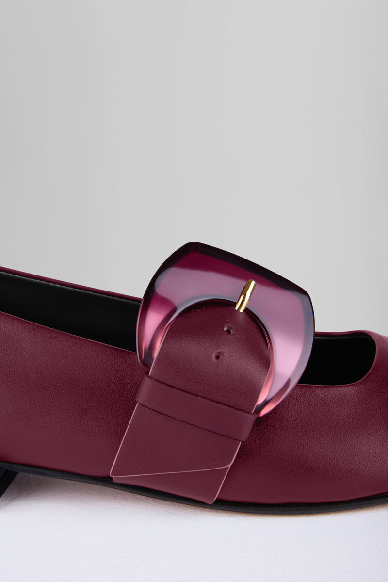 将图片加载到图库查看器，Rebecca Flat Mary Jane in Vino