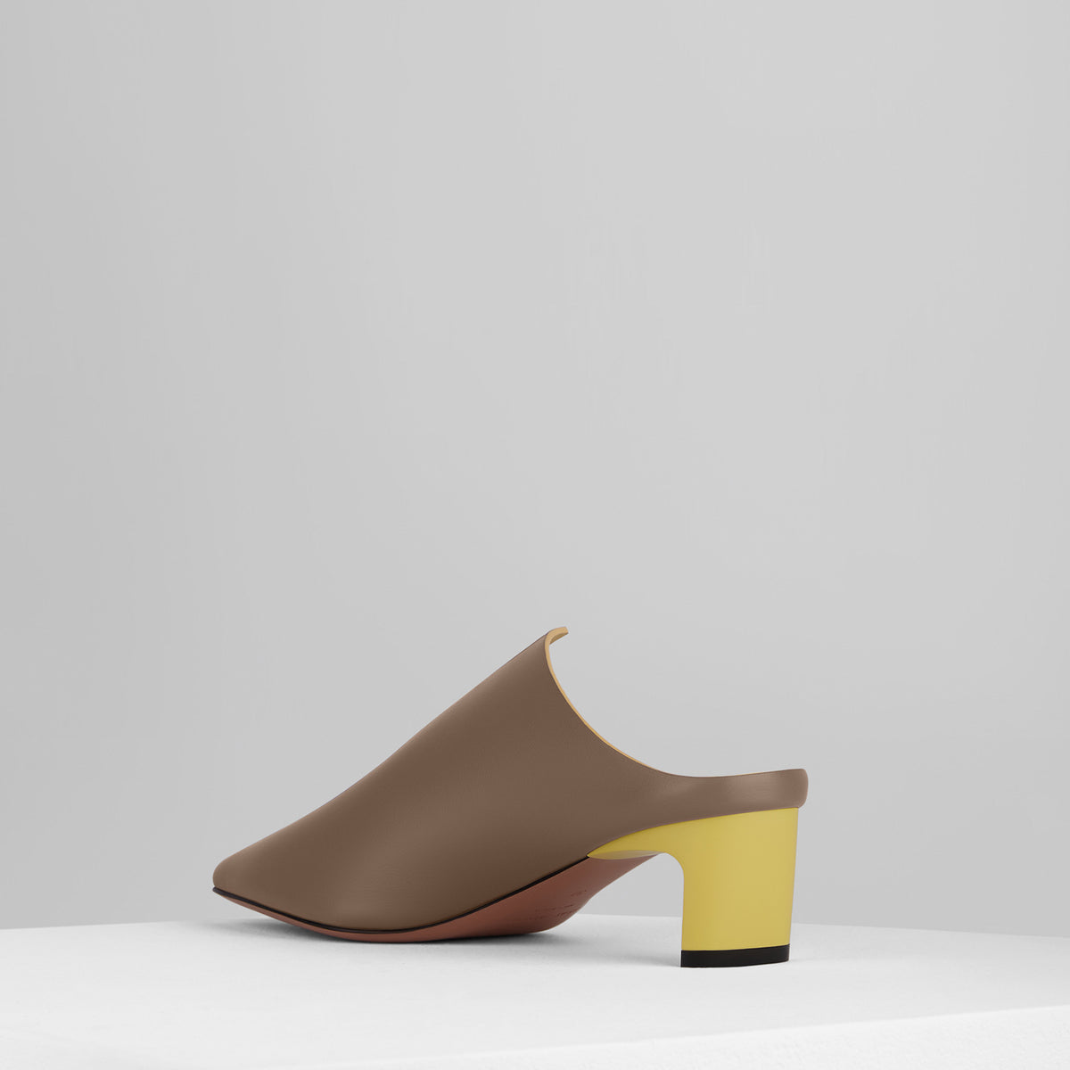Load image into Gallery viewer, Canvas Mules in Taupe Sole