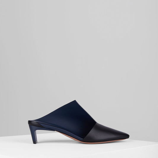 Canvas Mules in Nero Midnight - CANVM4