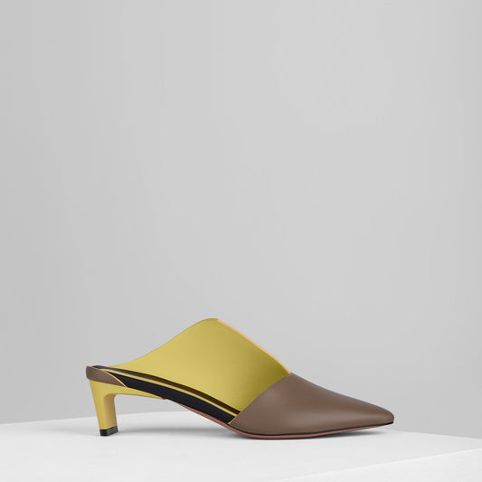 Canvas Mules in Taupe Sole - CANVM2
