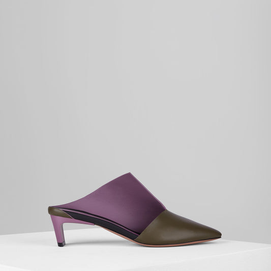 Canvas Mules in Verde Violetta - CANVM3