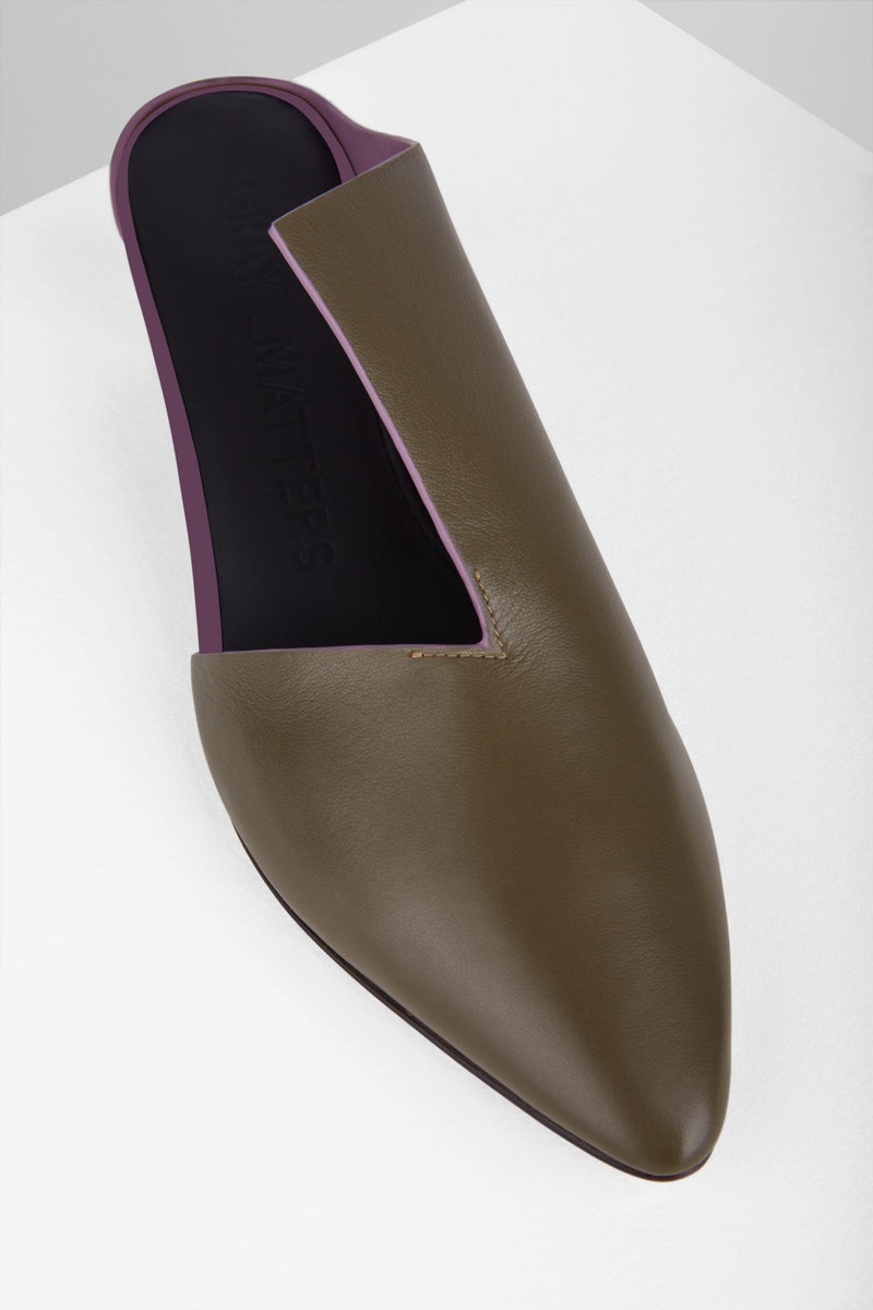 Load image into Gallery viewer, Canvas Mules in Verde Violetta - CANVM3