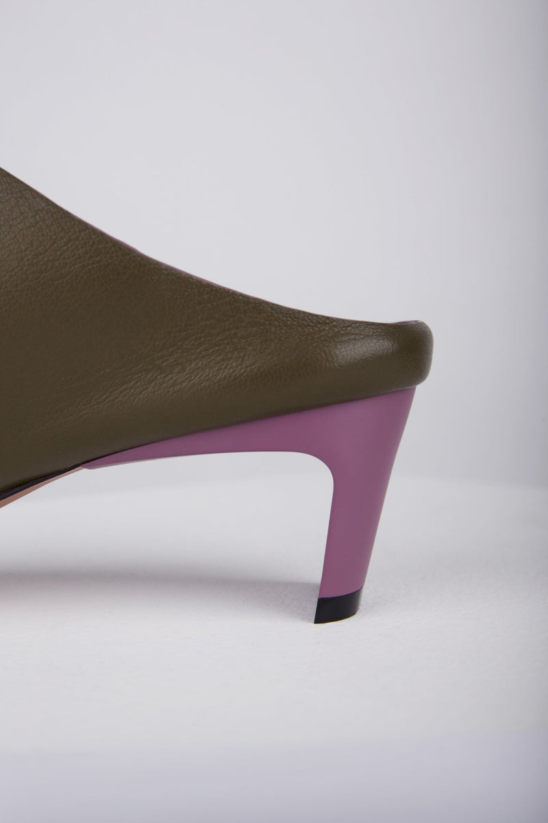 Load image into Gallery viewer, Canvas Mules in Verde Violetta - CANVM3