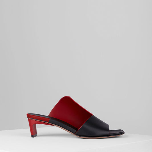 Canvas Sandals in Nero Rosso - CANVS5