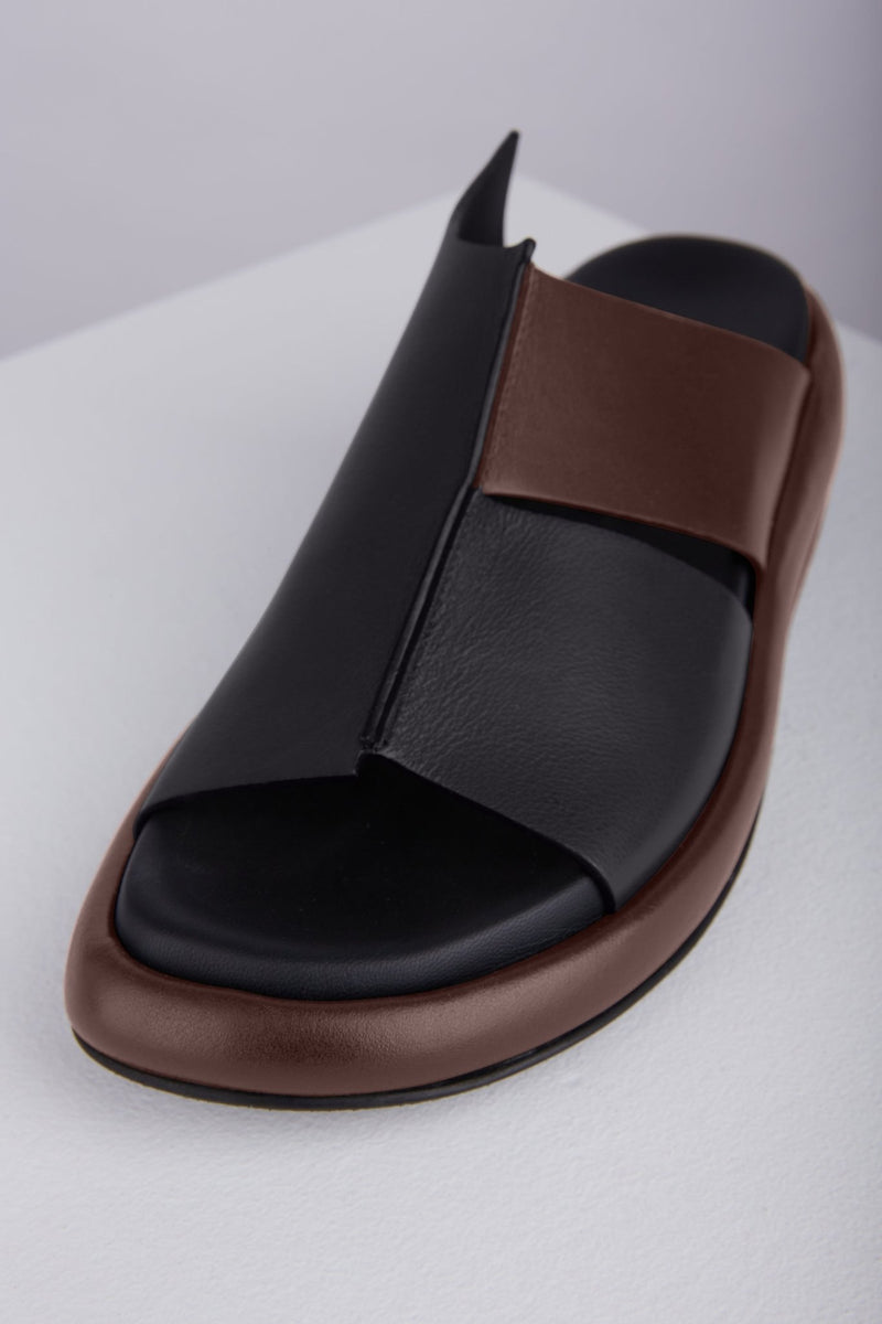 Carica l'immagine nel visualizzatore di Gallery, Ciambella Sandals in Nero Bruciato - CIAMBS3