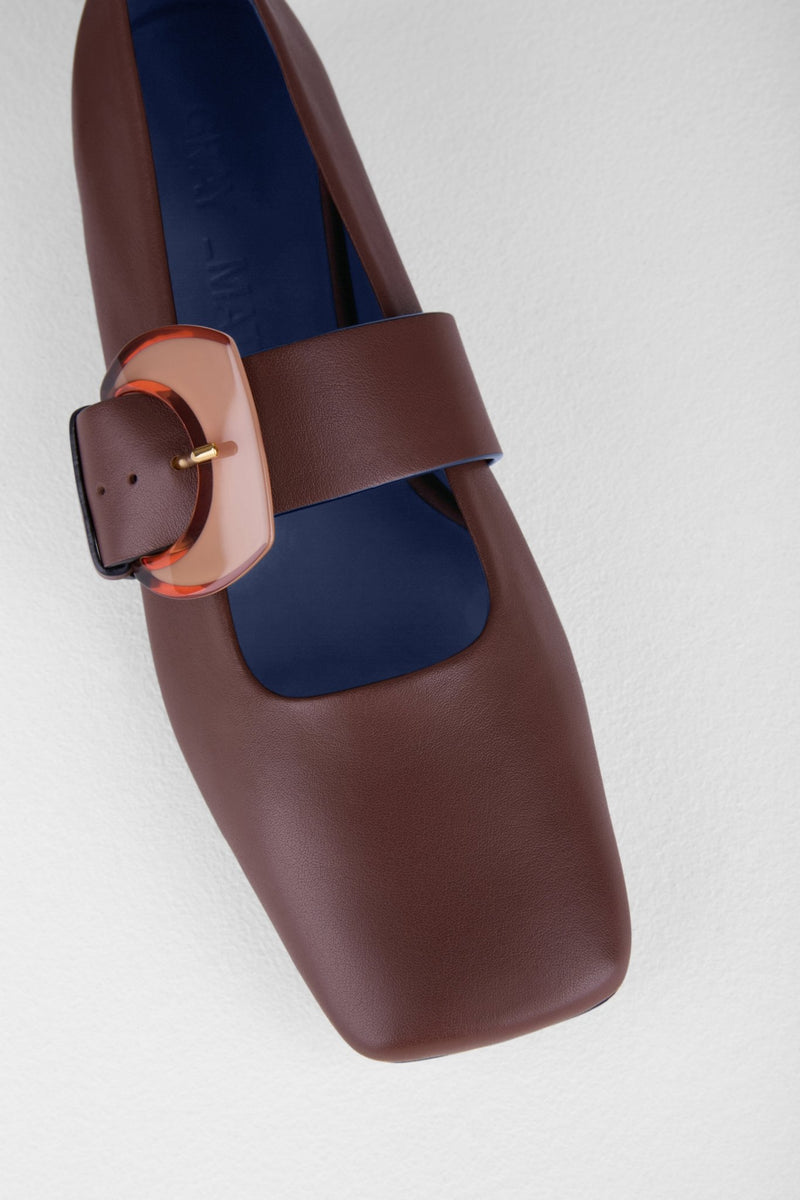 Load image into Gallery viewer, Rebecca Flat Mary Jane in Bruciato - REBFMJ2