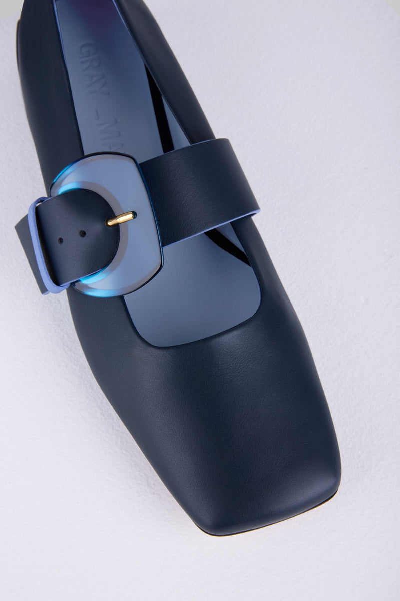 Load image into Gallery viewer, Rebecca Flat Mary Jane in Midnight - REBFMJ5