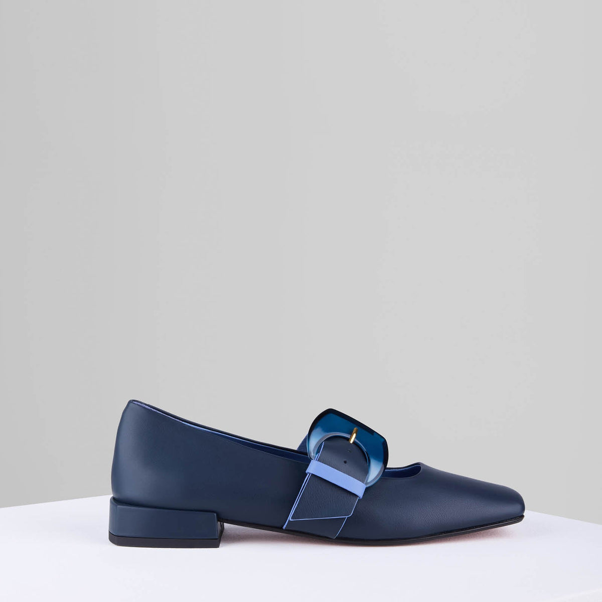 Load image into Gallery viewer, Rebecca Flat Mary Jane in Midnight - REBFMJ5