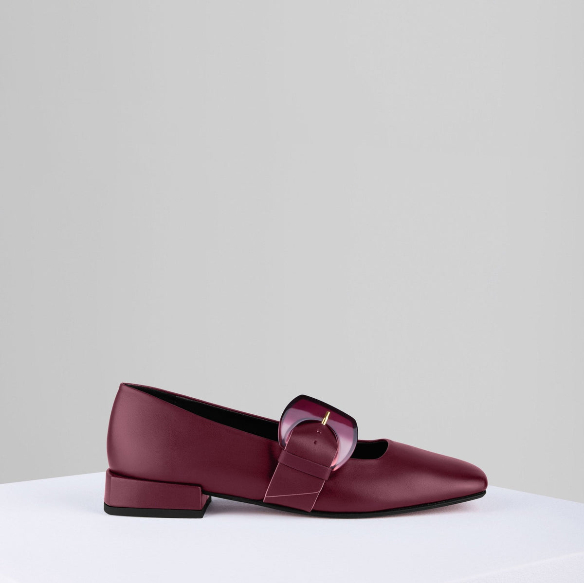 Rebecca Flat Mary Jane in Vino - REBFMJ6