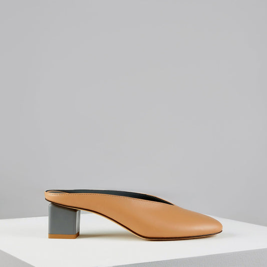 Mildred Mules in Cammello Grigio - MILM14