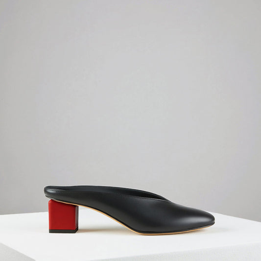 Mildred Mules in Nero Rosso - MILM13